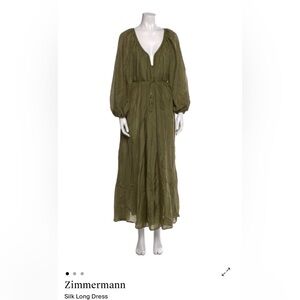Zimmermann Olive Long Sleeve Dress